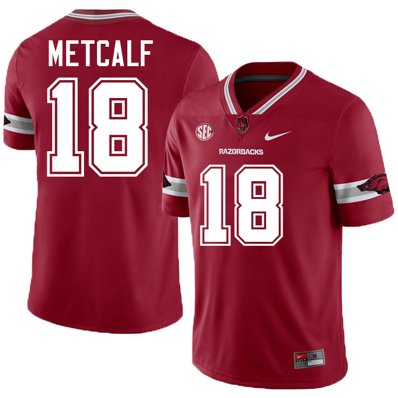 TJ Metcalf Arkansas Jersey,Arkansas Razorbacks #18 TJ Metcalf Jersey Youth College-Alternate